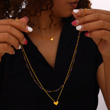Crystal stone bead necklace