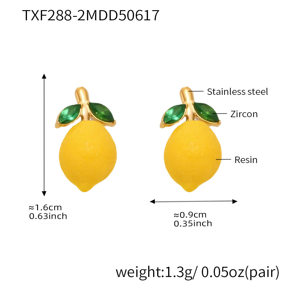 Daisy Resin Lemon Earrings