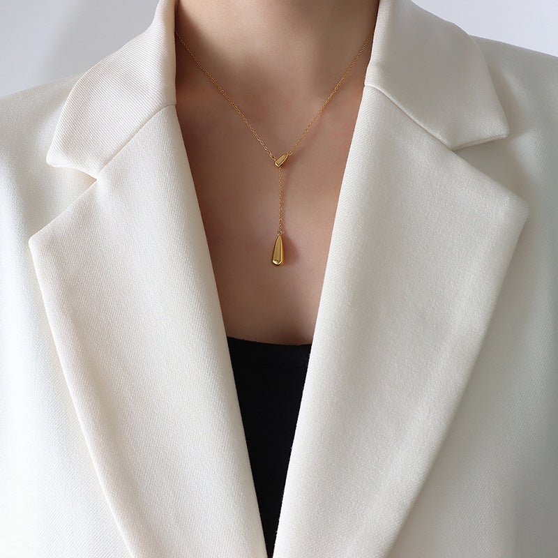 Trendy Drop Tassel Slide Necklace