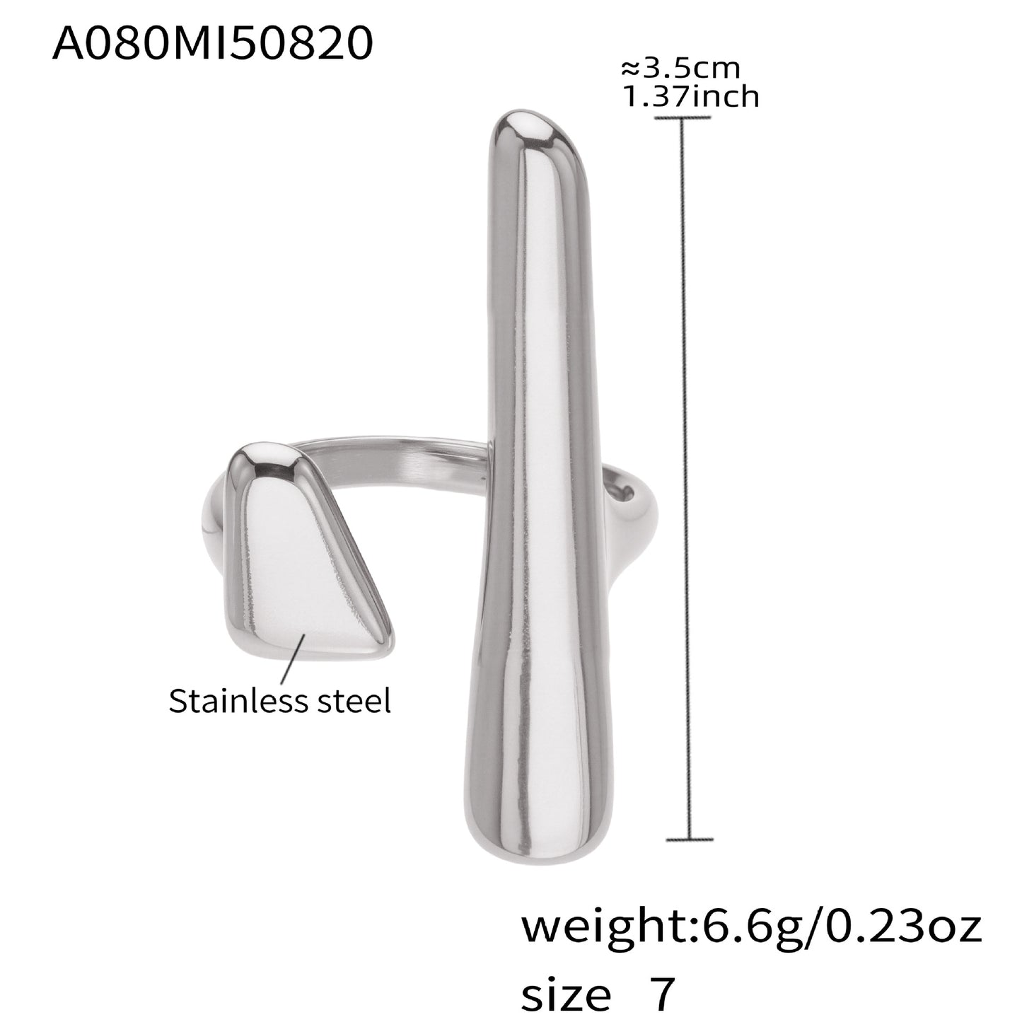 Environmentally Friendly Stainless Steel Adjustable Rings Gold Color