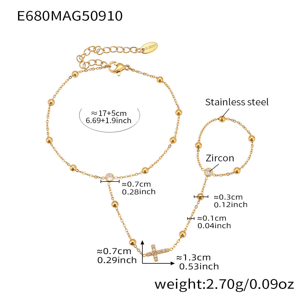 Gorgeous Stainless Steel Bracelet With 5A Zircon