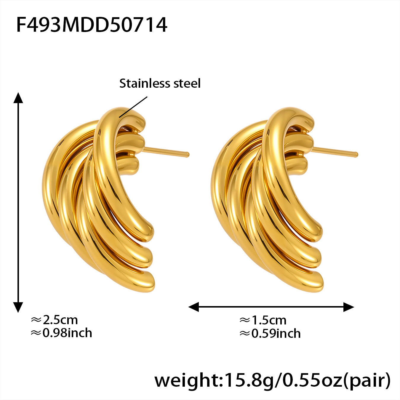 Newest Desgin Stainless Steel Earrings For Women