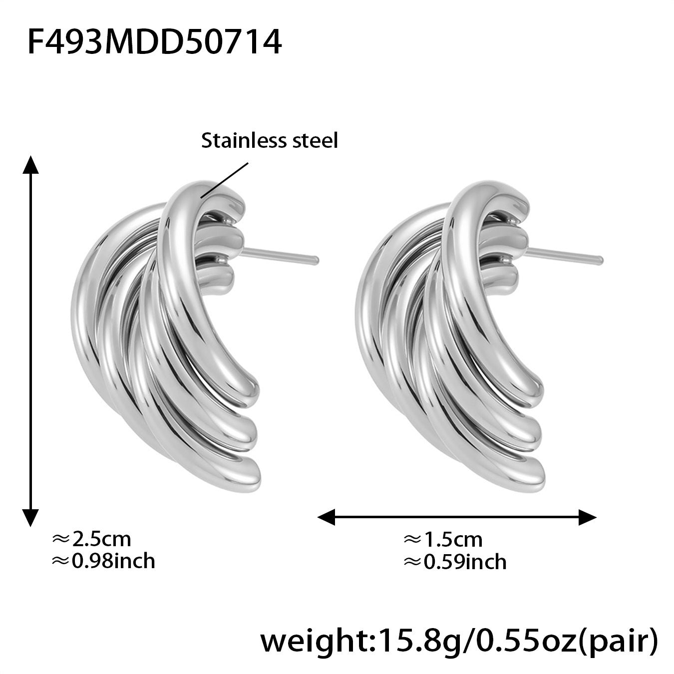 Newest Desgin Stainless Steel Earrings For Women