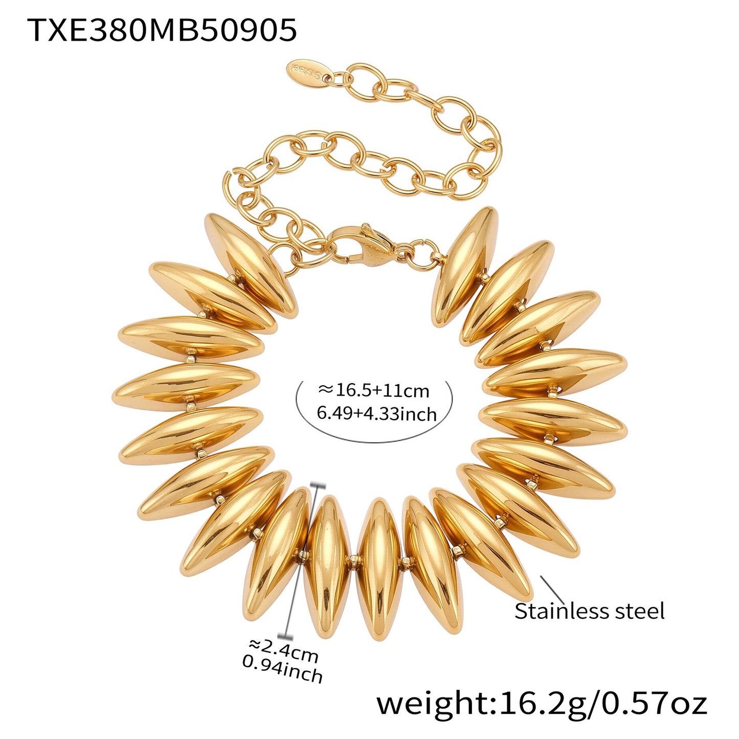 New Heavy Industry Torpedo Hand-Assembled Bracelet Stainless Steel