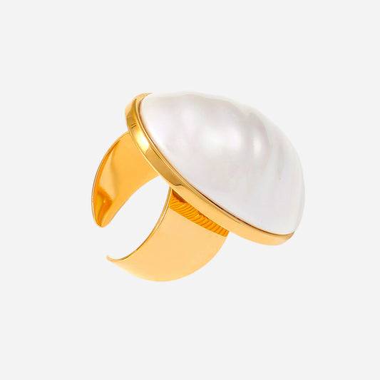 Oval Shell Stainless Steel Rings