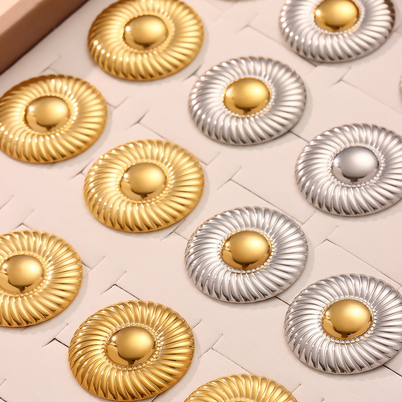 Multi Colored Circular Earrings
