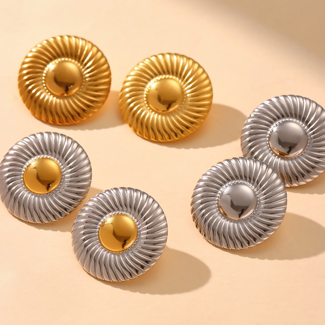 Multi Colored Circular Earrings