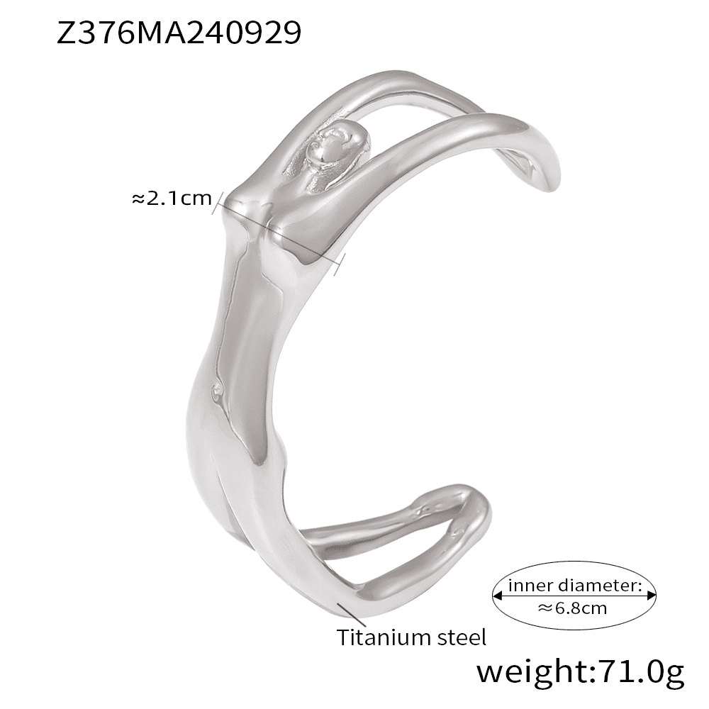 Size and dimensions of stainless steel ridged tennis bracelet