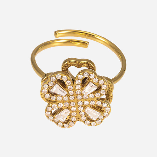 Zircon Flower Ring