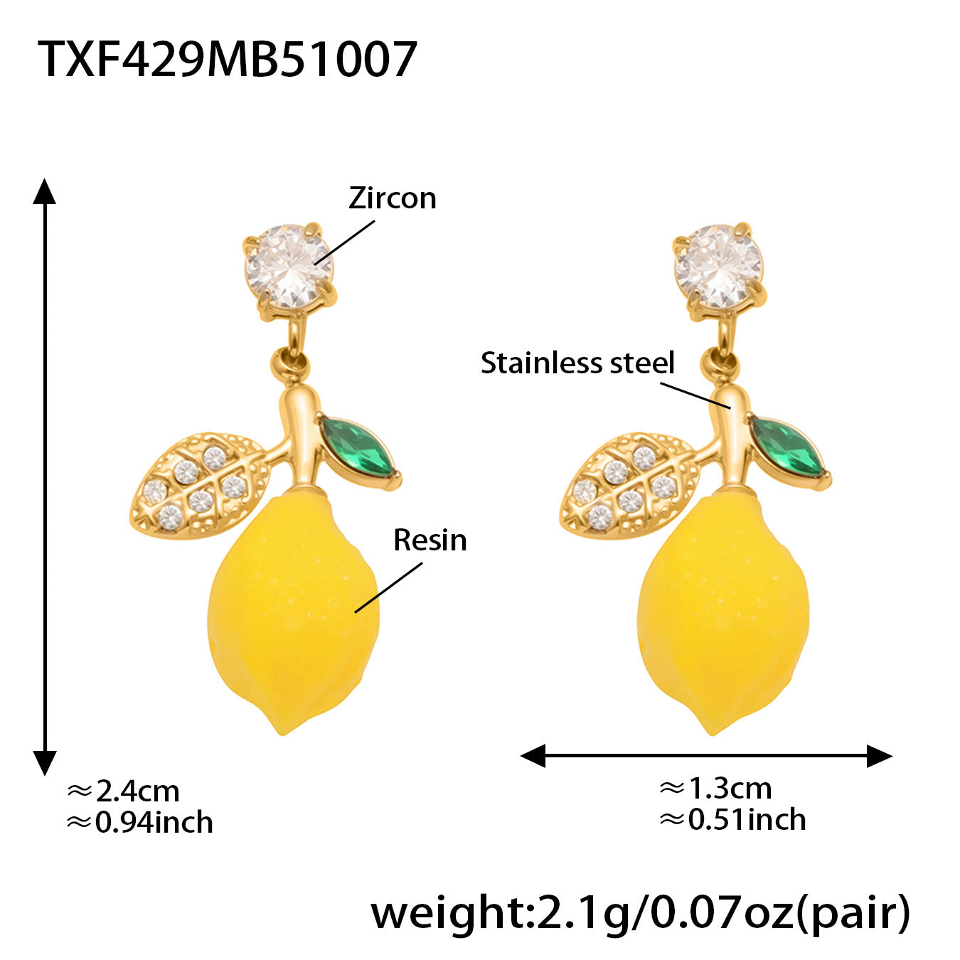 Amalfi Bloom Stainless Steel Zircon Earrings Collection