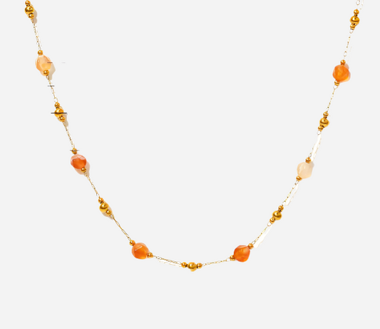 Natural stone bead necklace