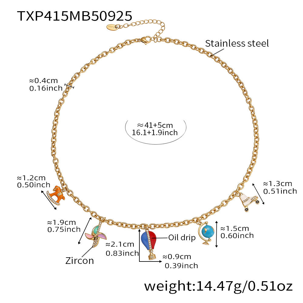 Your Story Is Written By You DIY Oil Drop Zircon Necklace