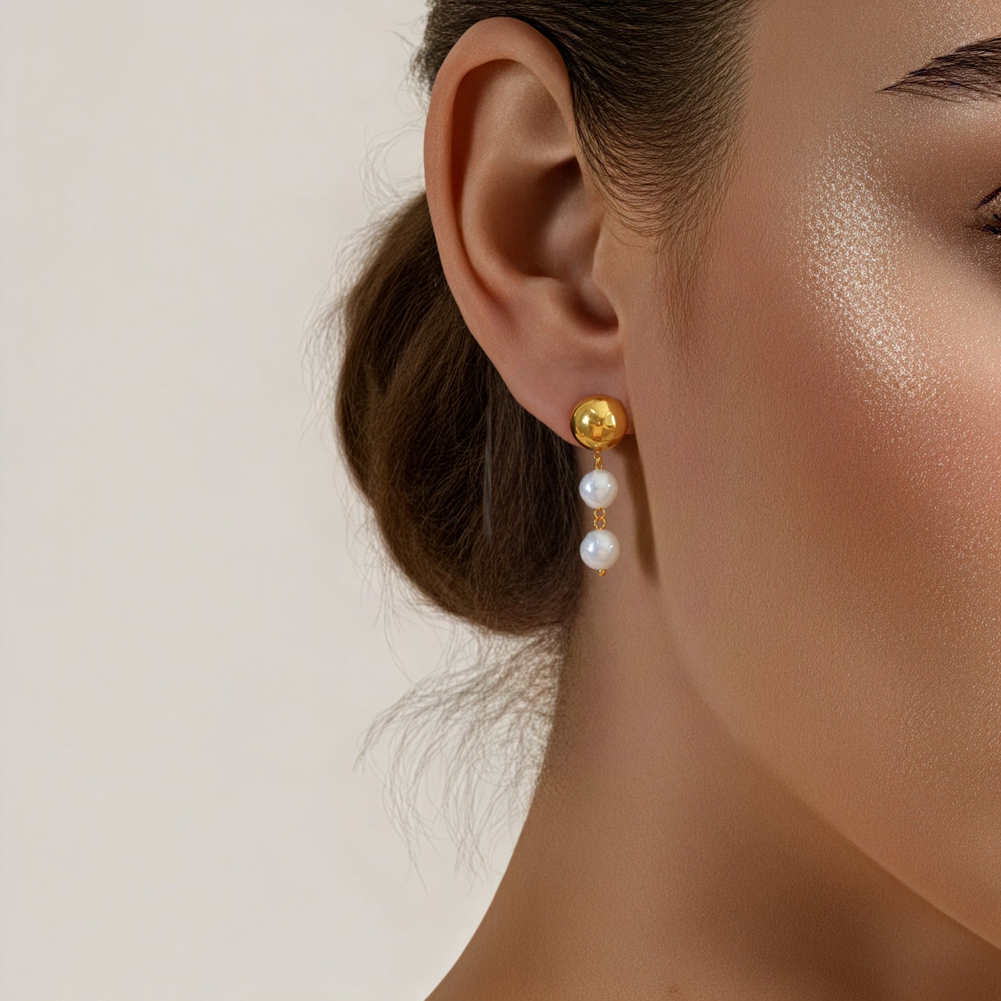 Tassel High Gloss Shell Bead Earrings Stainless Steel