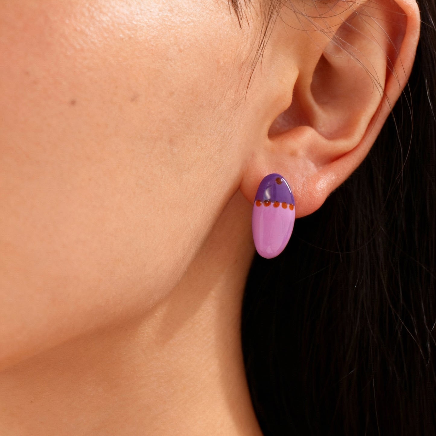 重量级釉面多巴胺耳环