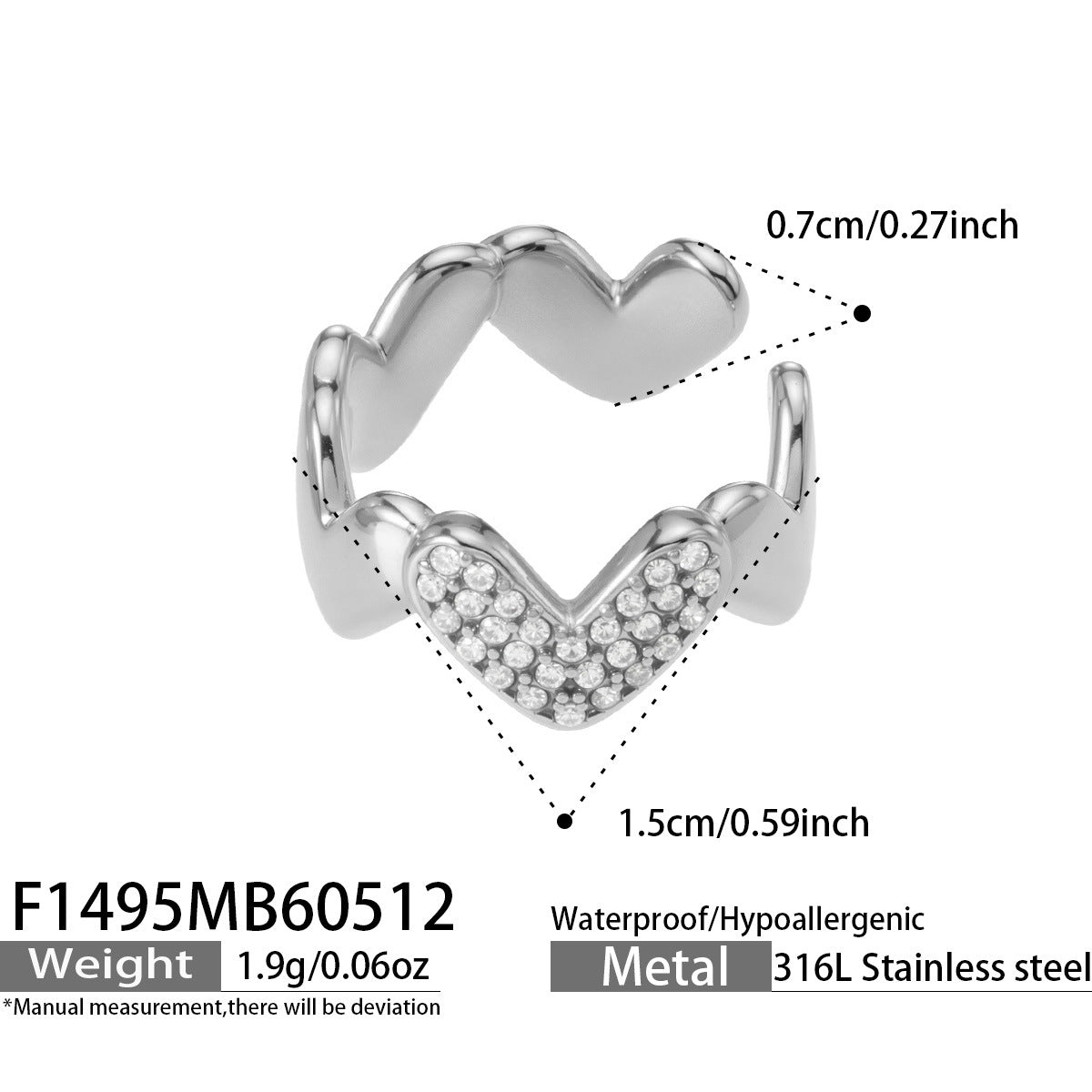 Charming Heart Wave 18K Gold Plated Earrings - Coastal Elegant Romantic Waterproof Jewelry | Endures Forever - Gift for Her - Detail 3