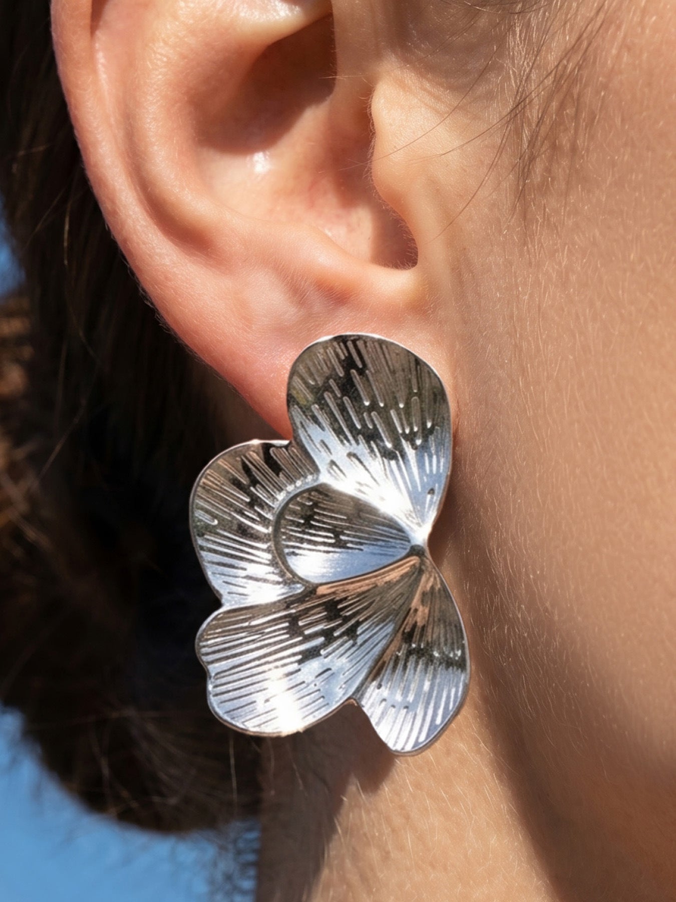 Chic Geometric Gold Plated Earrings - Coastal Elegant Romantic Waterproof Jewelry | Endures Forever - Gift for Her - Detail 11