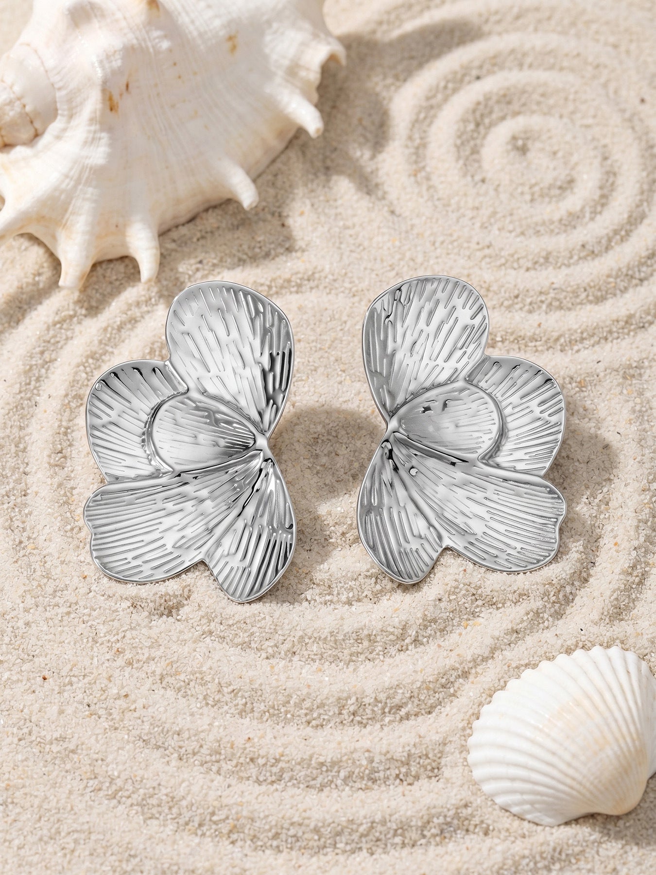 Chic Geometric Gold Plated Earrings - Coastal Elegant Romantic Waterproof Jewelry | Endures Forever - Gift for Her - Detail 12