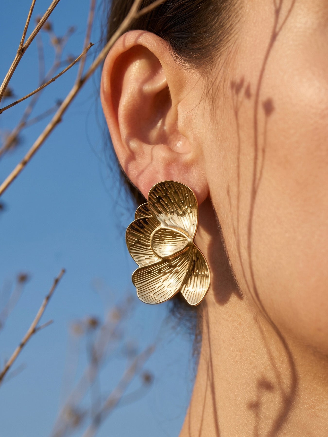 Chic Geometric Gold Plated Earrings - Coastal Elegant Romantic Waterproof Jewelry | Endures Forever - Gift for Her - Detail 17