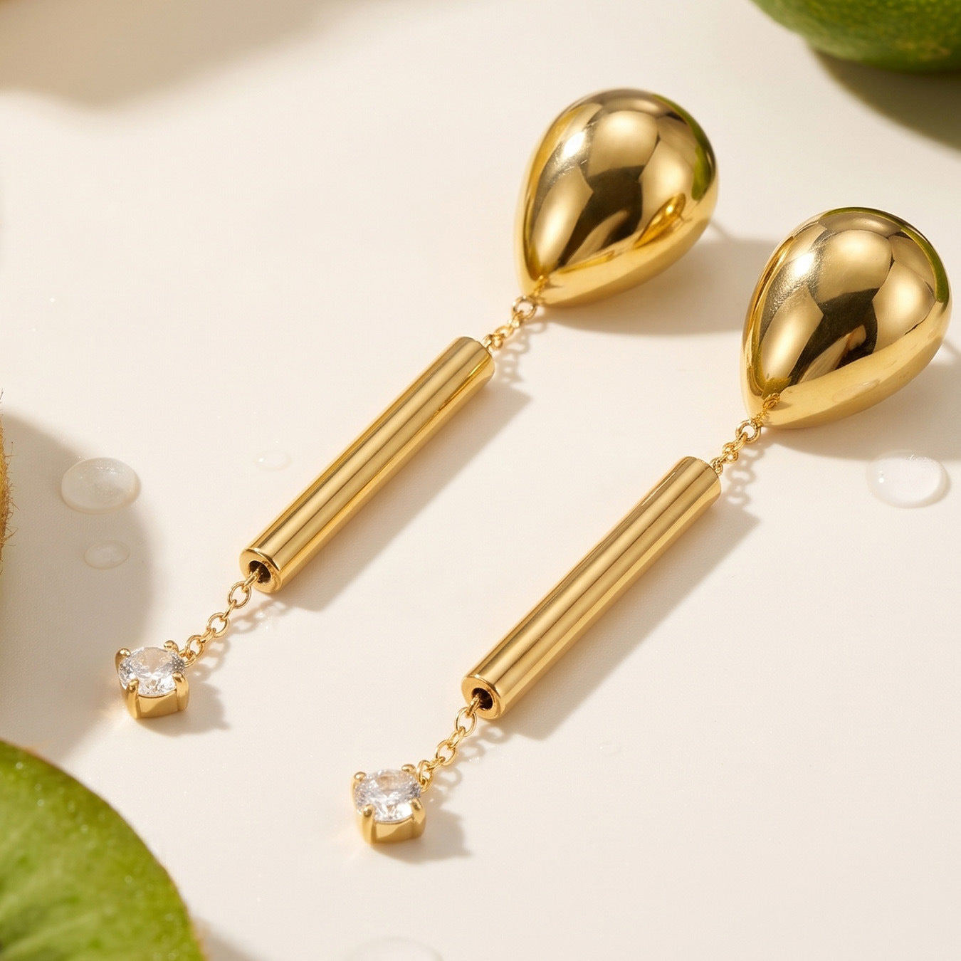Elegant 18K Gold Plated Earrings - Coastal Elegant Romantic Waterproof Jewelry | Endures Forever - Gift for Her - Detail 5