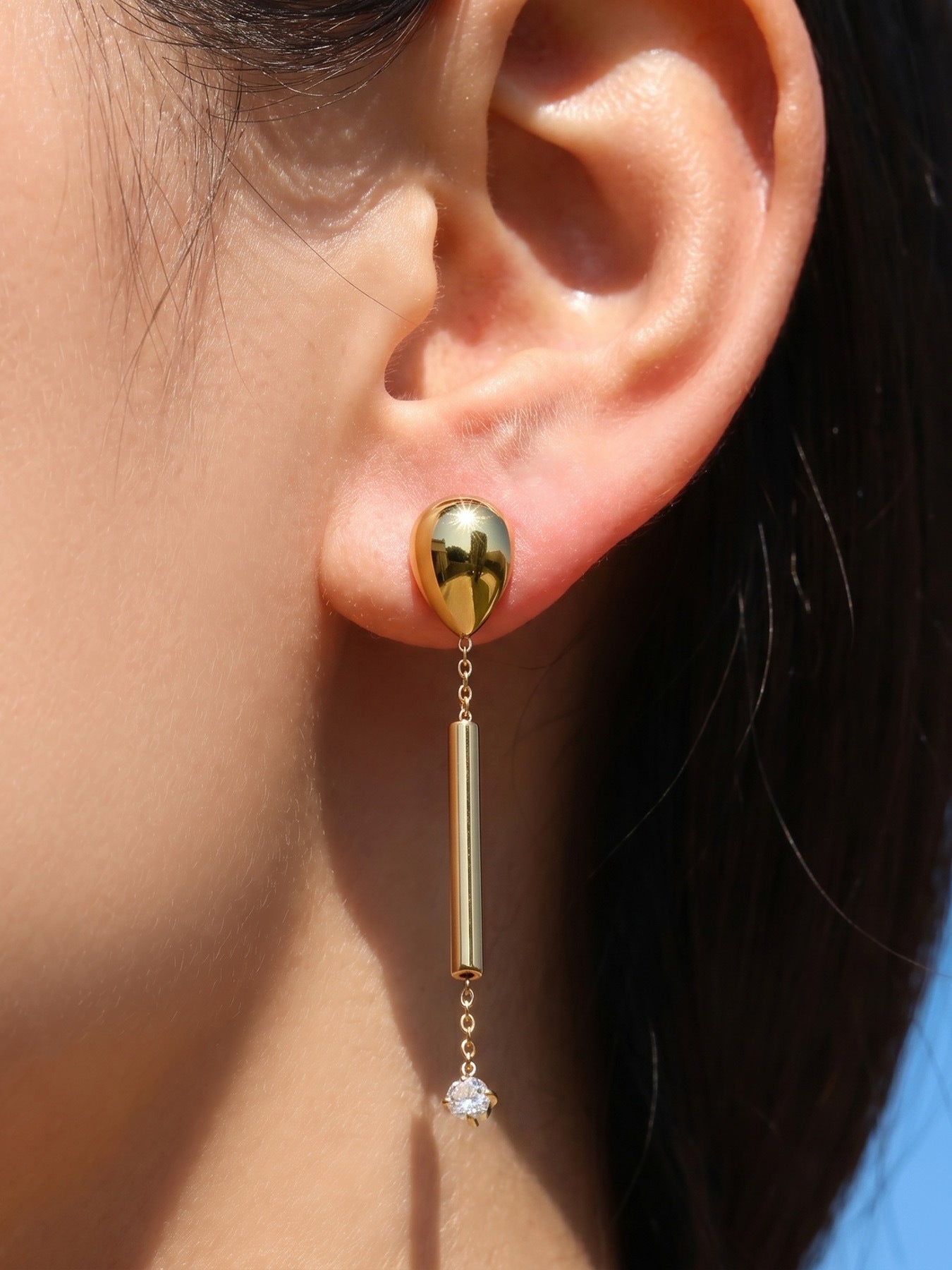 Elegant 18K Gold Plated Earrings - Coastal Elegant Romantic Waterproof Jewelry | Endures Forever - Gift for Her - Detail 7