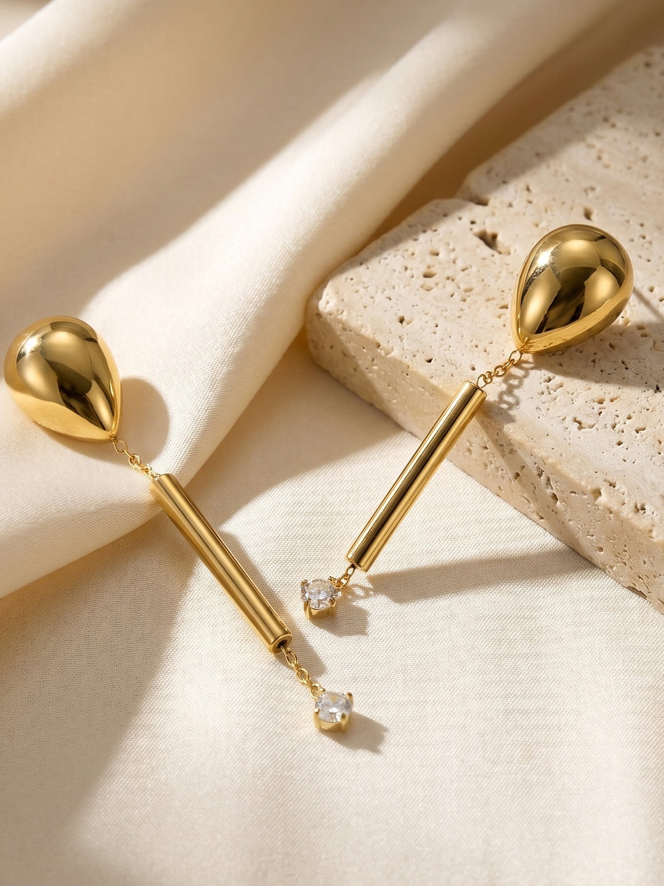 Elegant 18K Gold Plated Earrings - Coastal Elegant Romantic Waterproof Jewelry | Endures Forever - Gift for Her - Detail 8