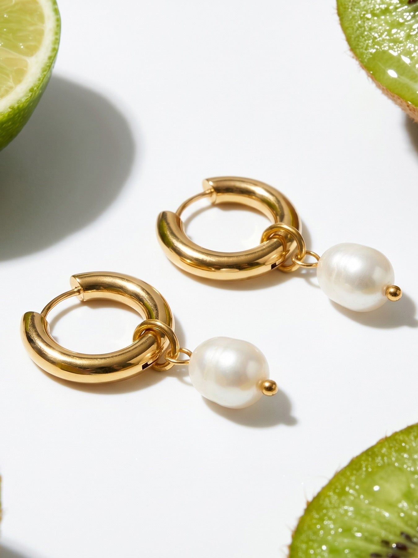 Elegant Gold Plated Pearl Earrings - Coastal Elegant Romantic Waterproof Jewelry | Endures Forever - Gift for Her - Detail 14
