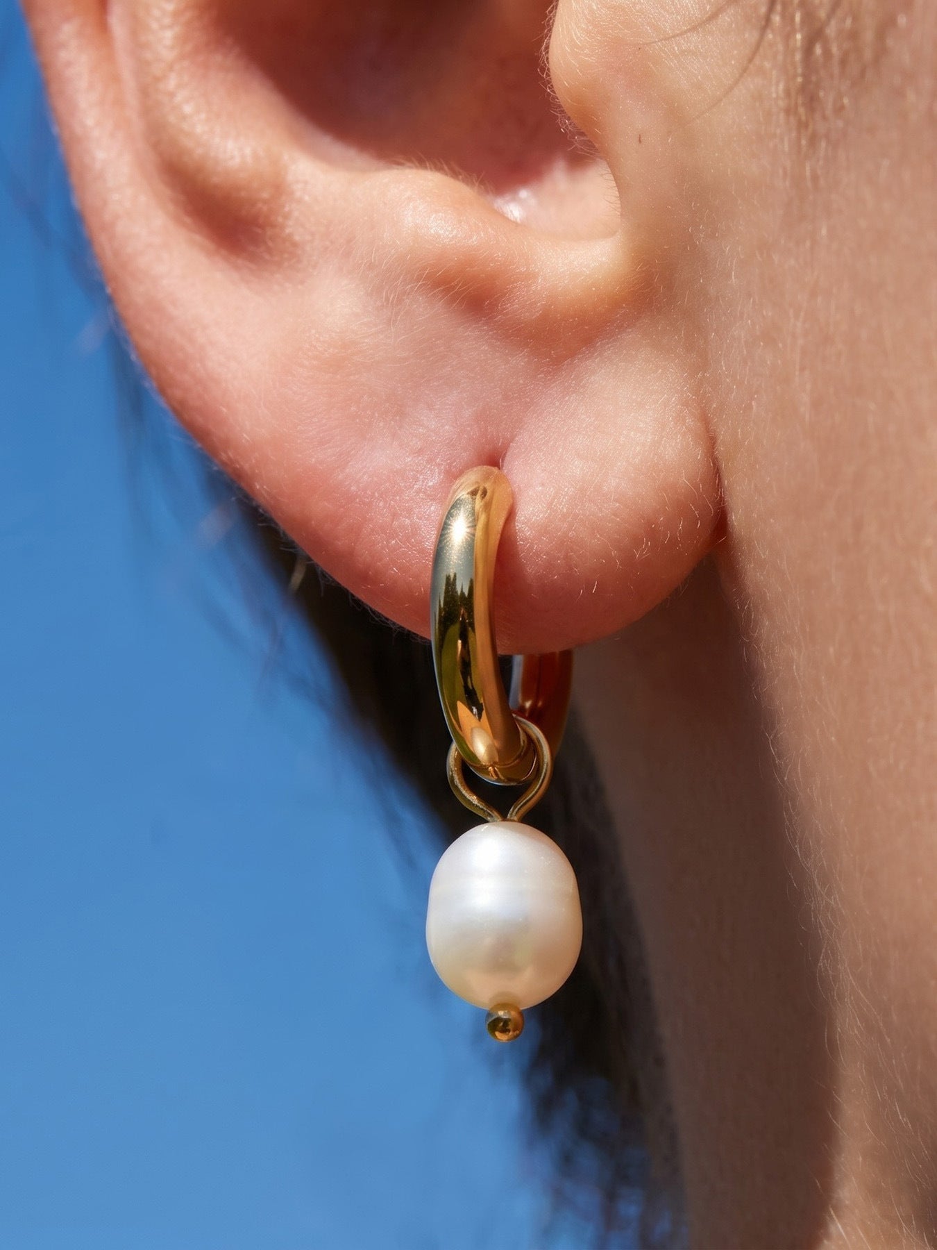 Elegant Gold Plated Pearl Earrings - Coastal Elegant Romantic Waterproof Jewelry | Endures Forever - Gift for Her - Detail 17
