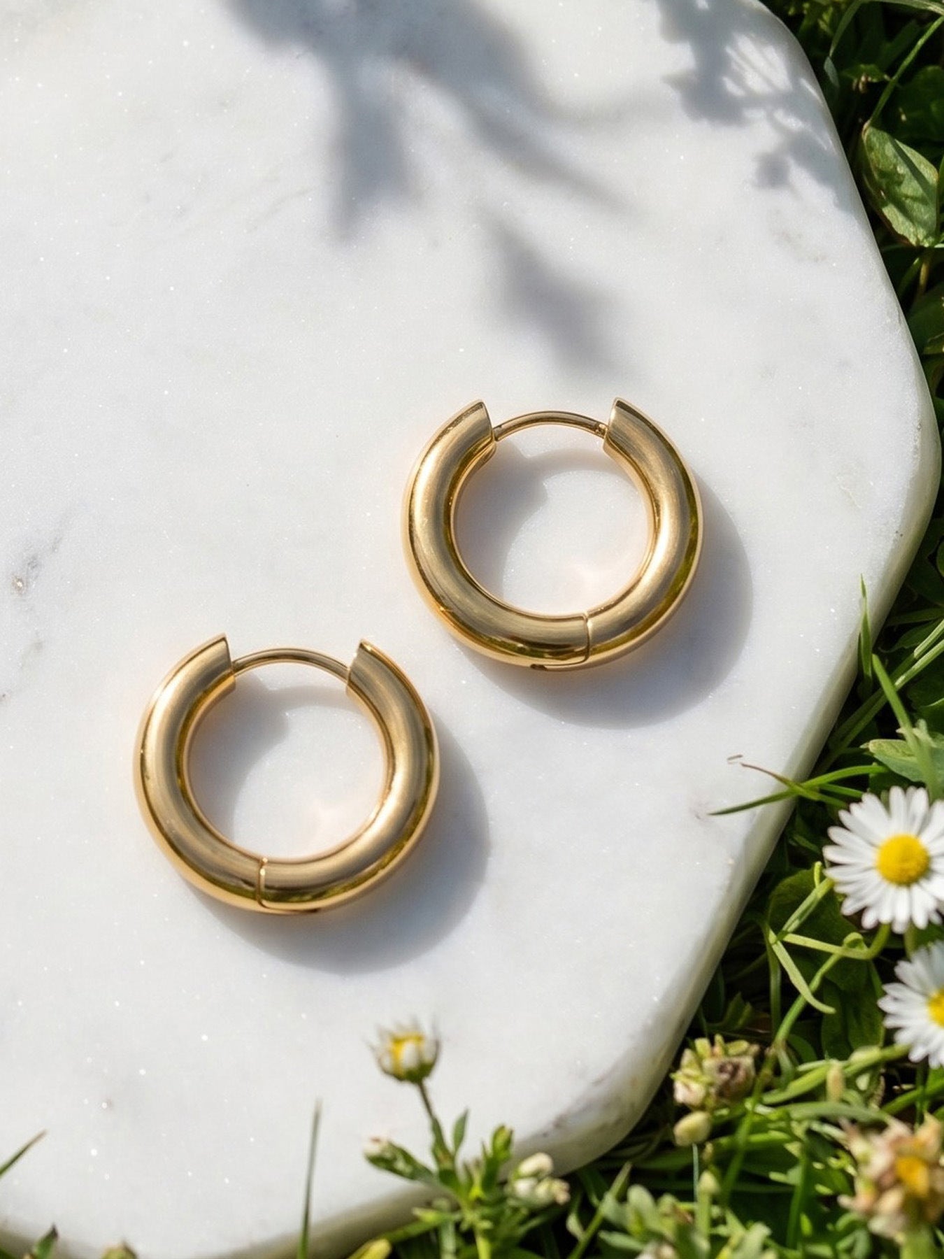 Elegant Gold Plated Pearl Earrings - Coastal Elegant Romantic Waterproof Jewelry | Endures Forever - Gift for Her - Detail 6