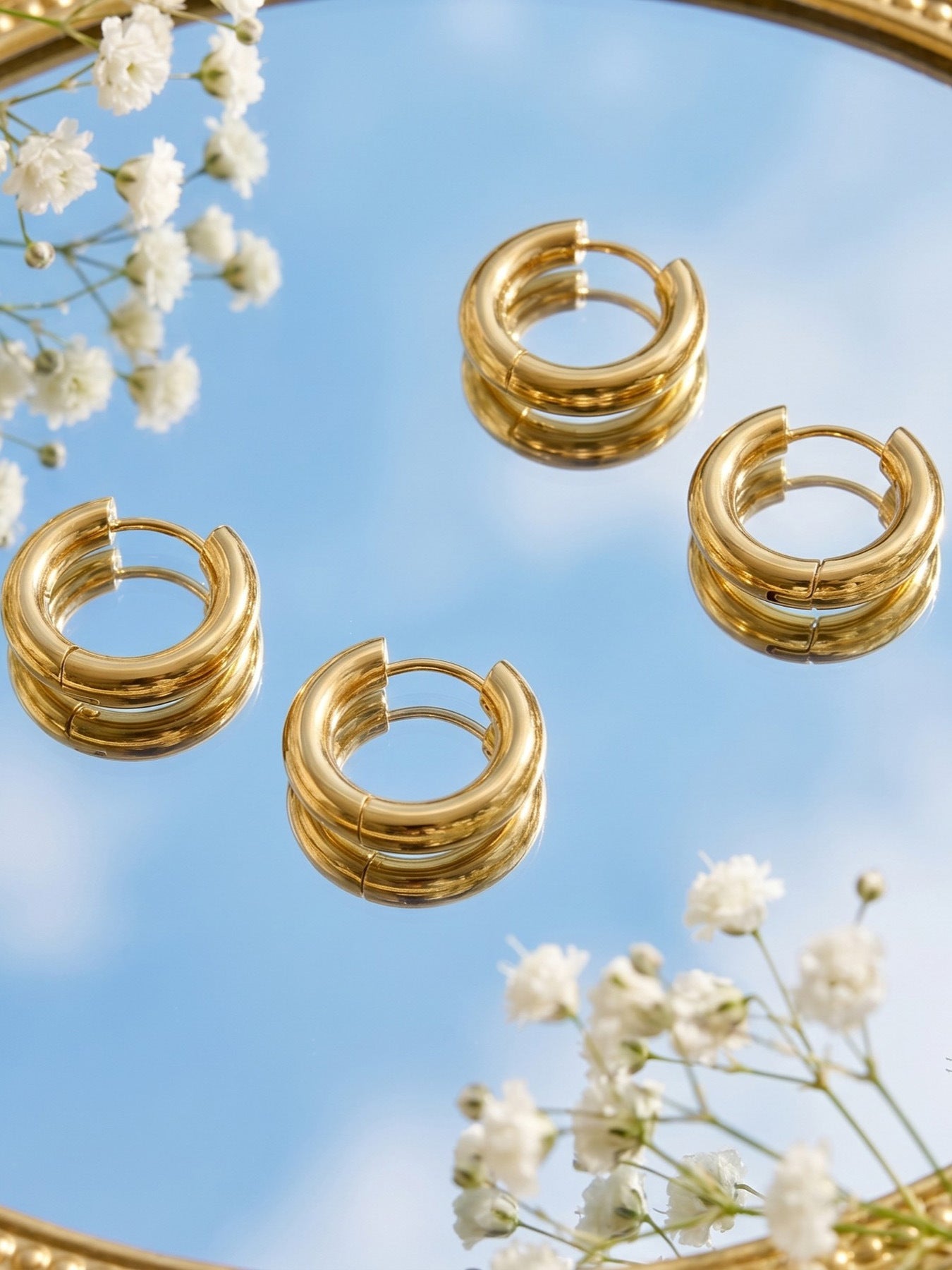 Elegant Gold Plated Pearl Earrings - Coastal Elegant Romantic Waterproof Jewelry | Endures Forever - Gift for Her - Detail 9