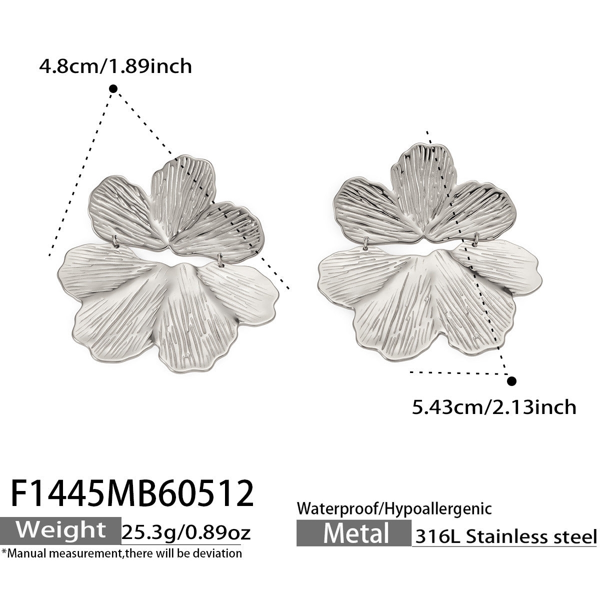 Floral 18K Gold Plated Earrings - Coastal Elegant Romantic Waterproof Jewelry | Endures Forever - Gift for Her - Detail 13