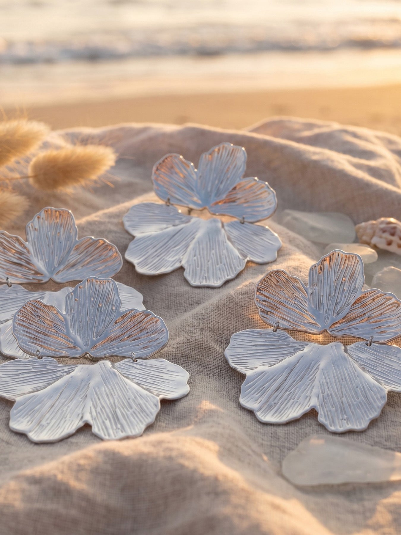 Floral 18K Gold Plated Earrings - Coastal Elegant Romantic Waterproof Jewelry | Endures Forever - Gift for Her - Detail 15