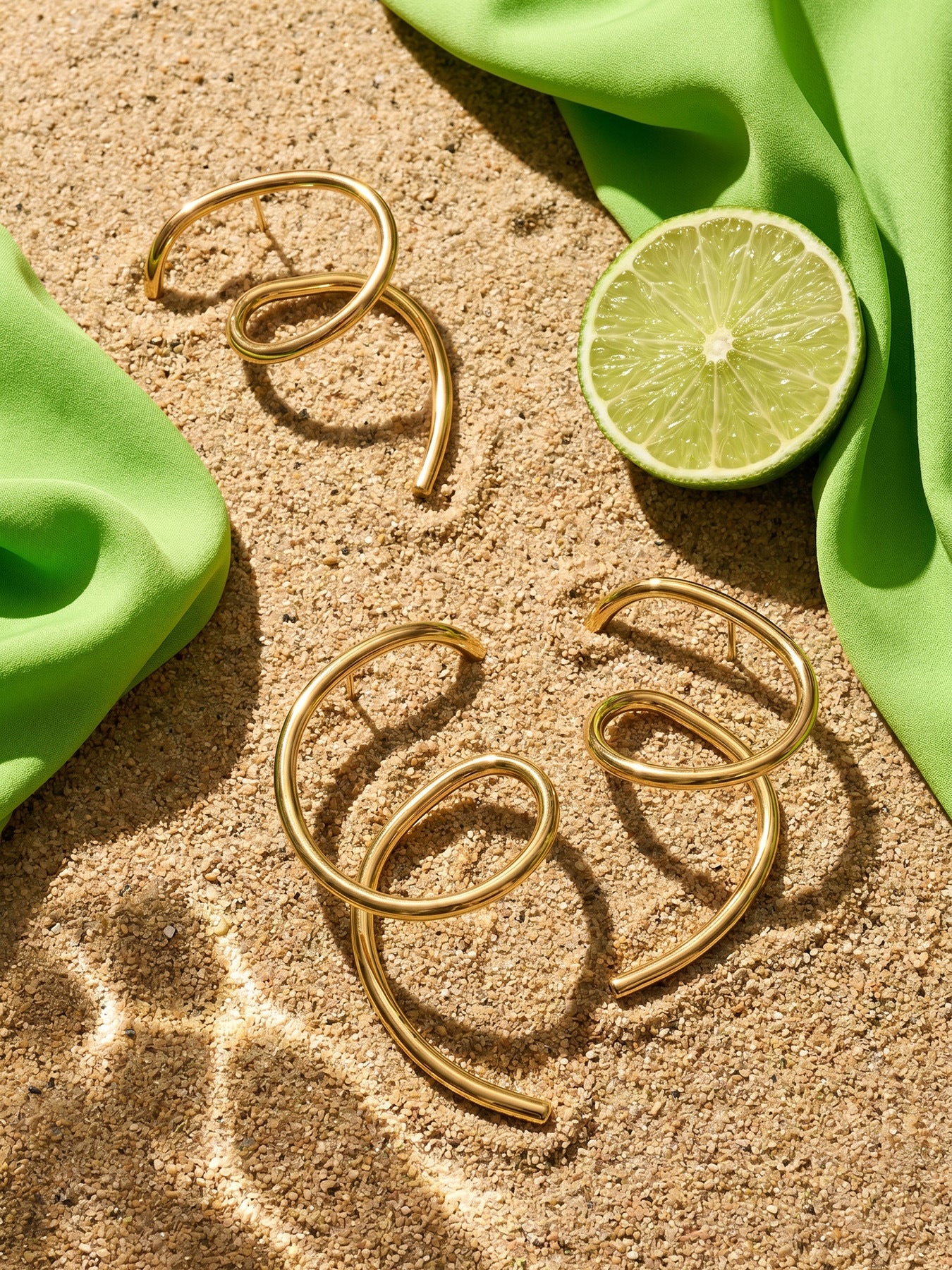 Geometric Bold Earrings 18K Gold Plated Stainless Steel - Coastal Elegant Romantic Waterproof Jewelry | Endures Forever - Gift for Her - Detail 4