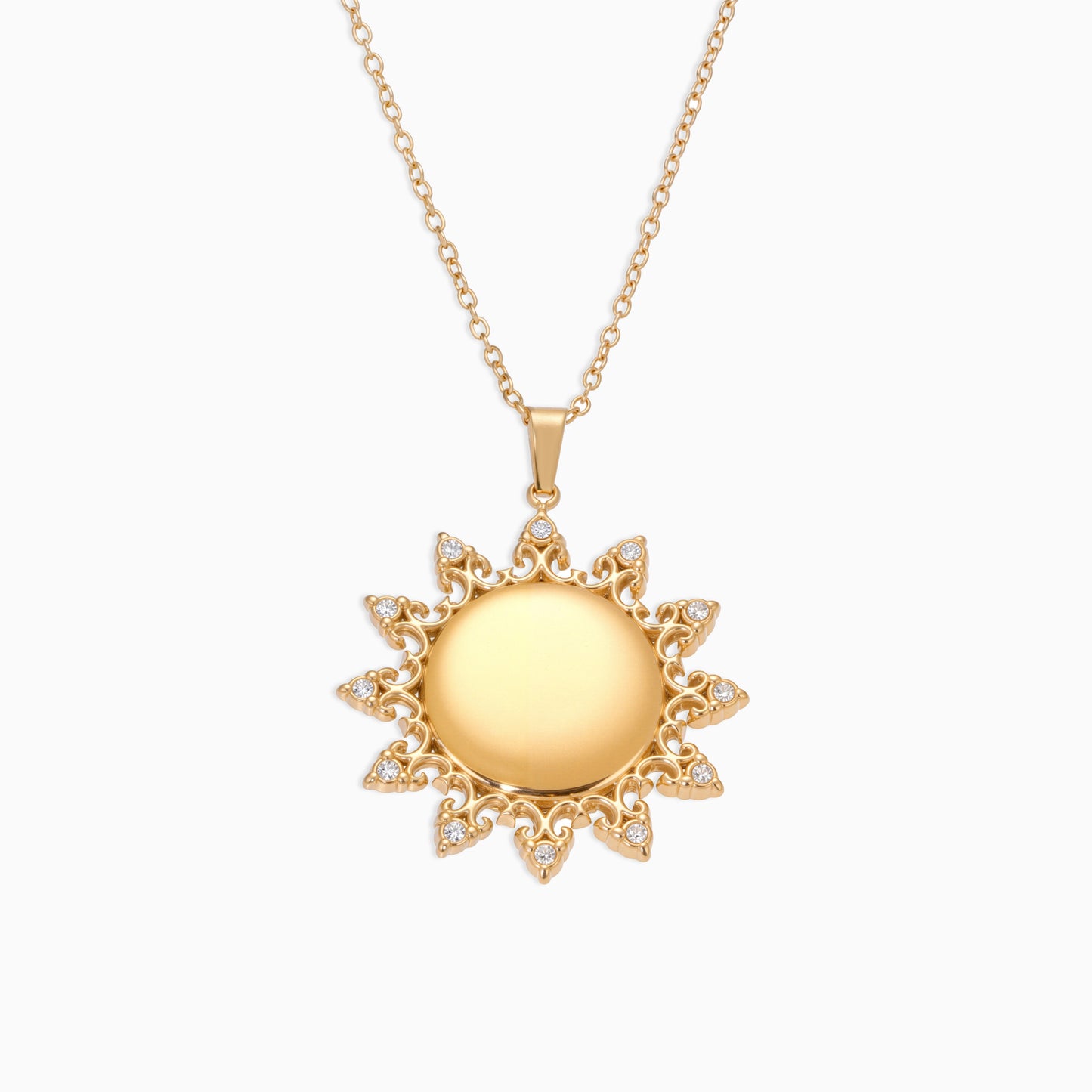 Collar de girasol de acero inoxidable "Brillando como tú" (Shine Bright)