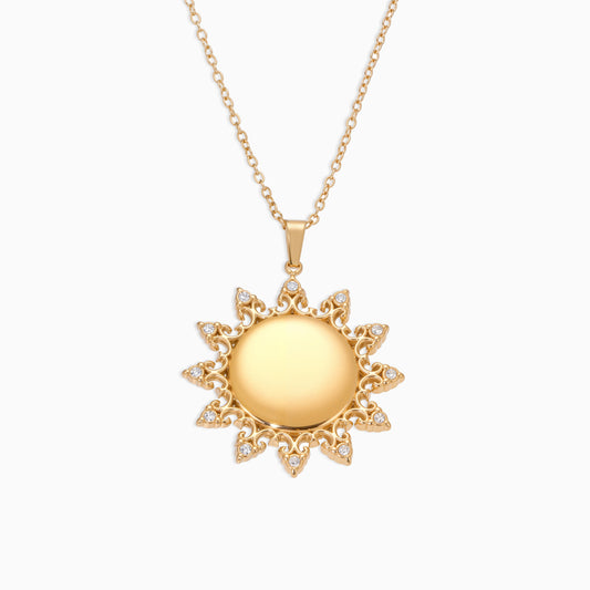 Collar de girasol de acero inoxidable "Brillando como tú" (Shine Bright)