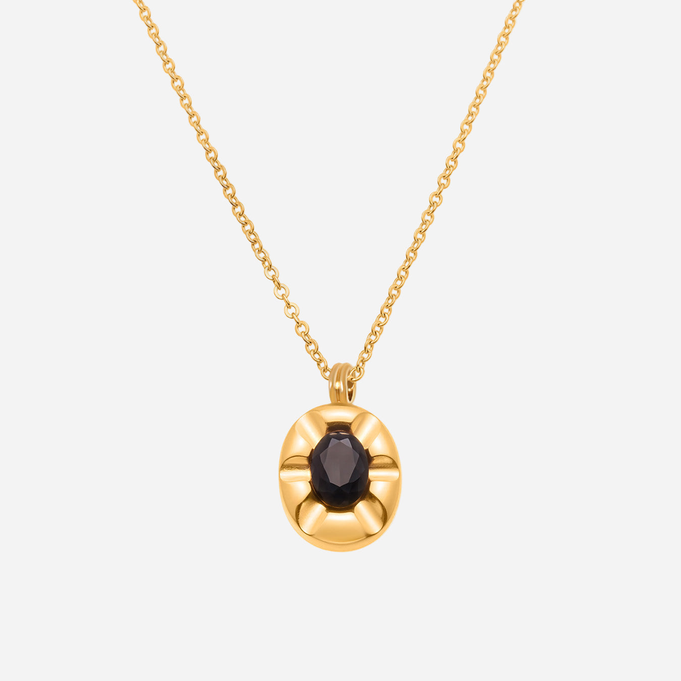 Modern Minimalist Ultra Thin Oval Necklace