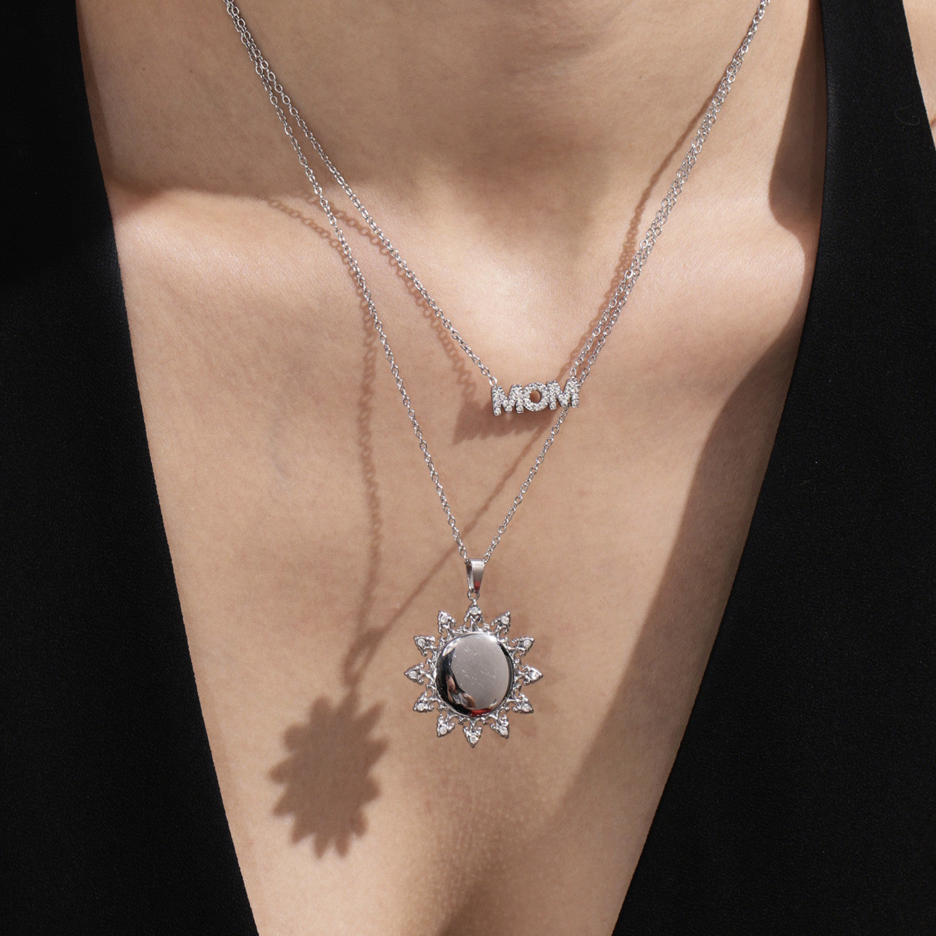 Collar de girasol de acero inoxidable "Brillando como tú" (Shine Bright)